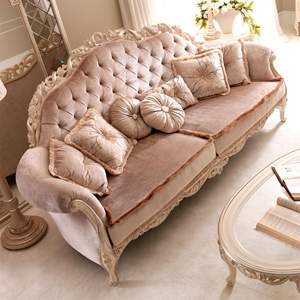 ชุดโซฟาห้องนั่งเล่นทำจากไม้มะฮอกกานีแบบหรูหราดีไซน์ทันสมัย5ที่นั่งและโต๊ะไม่จำเป็นต้องประกอบ - Product Image 3