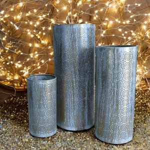 Bougeoir en métal de forme cylindrique accessoires de restaurant d'hôtel en gros en bougeoir fait à la main Design vintage - Product Image 5