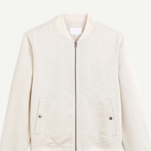 2025 chaqueta de bombardero de hombre de alta calidad de diseño personalizado con cuello alto transpirable y bolsillo logotipo personalizado tarifa barata al por mayor - Product Image 6