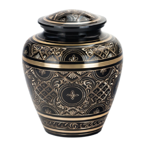 Urna de cremación de latón de diseño Premium, recuerdo de Metal tallado completo para adultos, urna funeraria de tendencia superior para adultos - Product Image 3