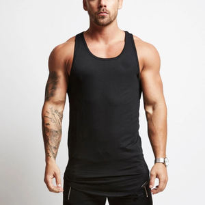 Débardeurs pour hommes en coton / fibre de bambou - Style streetwear lavé, séchage rapide, respirant, écologique, tissu tricoté 220g - Product Image 5