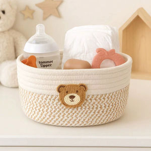 Panier en corde macramé bohème fait à la main pour une vie écologique et un rangement durable - Product Image 1