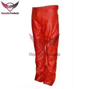 Leggings en cuir véritable taille haute pour femmes luxueuses pantalons décontractés avec toile élégante Sexy pantalon en cuir taille haute élégant - Product Image 6