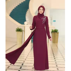 Robe de soirée vintage élégante et modeste, sans manches, longueur au sol, silhouette droite élégante, soutien-gorge intégré, écologique, respirante - Product Image 4