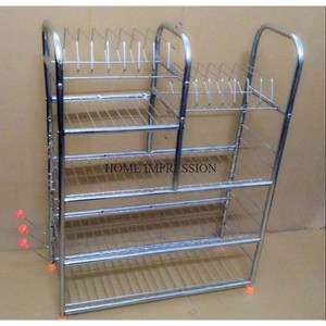 Heavy Duty Metal <b>Wire</b> Made Elegant and Durable Three Tier Kitchen <b>Racks</b> With Modern Finished Contemporary Kitchen Interiors - Product Image 6