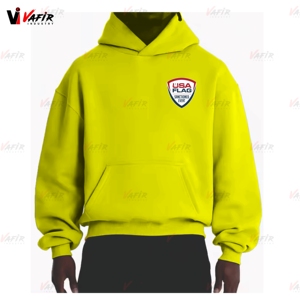 Sudadera con Capucha de Felpa Gruesa de Algodón 100%, 400g, con Logotipo Personalizado, Diseño en Relieve 3D, Unisex, con Bolsillo - Product Image 1