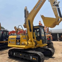 Excavatrice sur chenilles Komatsu PC130, 13 tonnes, compacte, hydraulique, d'occasion, Japon, pour travaux de construction et terrassement municipal