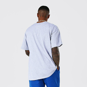 Camisetas de gran tamaño de color liso con impresión de logotipo personalizado a precio barato para hombre, venta al por mayor, tela personalizada, timbre de la mejor calidad - Product Image 6