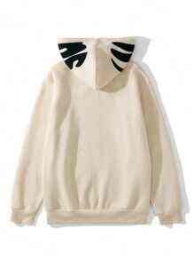 Sudadera con Capucha de Forro Polar con Cremallera Completa y Logotipo Personalizado, Ropa Urbana Gruesa, 100% Algodón, Resistente al Viento, Impermeable, Transpirable, para Hombre, Invierno - Product Image 3