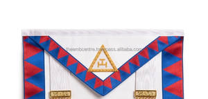 Tablier maçonnique d'arche royale brodé à la main | Tablier d'artisanat en peau d'agneau de haute qualité | Fournisseur d'insignes maçonniques personnalisés Pakistan - Product Image 2