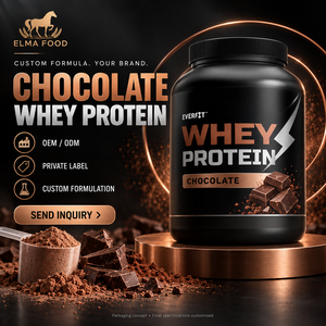 Concentrado de Proteína de Suero de Leche Sabor Chocolate ELMA, Fabricante OEM Malasia, Fórmula Personalizada, Marca Privada, Nutrición Deportiva - Product Image 1
