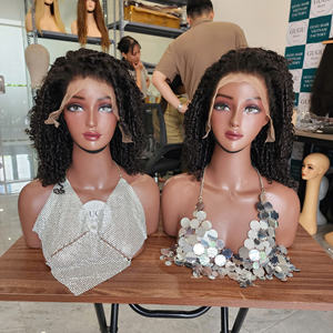 วิกผมลูกไม้ด้านหน้าแบบใสความยาวสองเท่าสำหรับผู้หญิงผิวดำวิก100% ผมแท้แบบไม่มีกาว - Product Image 1