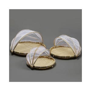 ถาดใส่อาหารทำจากไม้ไผ่หวายสไตล์วินเทจเป็นมิตรต่อสิ่งแวดล้อมพร้อมฝาครอบ - Product Image 5