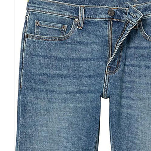 Jean en denim à coupe décontractée, technique délavée à l'acide et effet soleil, fabrication en usine, design haute performance, personnalisez votre style, jean pour homme - Product Image 5