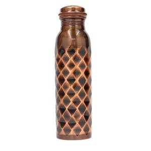 ขวดน้ำมีลายนูนประดับเพชรทำจากทองแดงบริสุทธิ์100% ลายนูนเพื่อสุขภาพที่สะดุดตาเป็นมิตรกับสิ่งแวดล้อม - Product Image 3