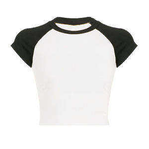 Nouveau style d'été – Haut de fitness court et sexy pour femme, léger, respirant, extensible dans quatre directions, séchage rapide, sans coutures, avec coussinets de poitrine - Product Image 6