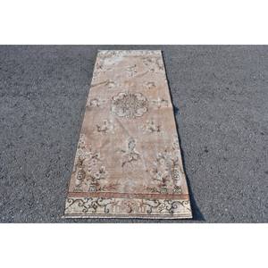 พรมขนสัตว์สีเบจสไตล์วินเทจขนาด26X67ฟุตงานปะติดแบบคลาสสิกขนาดใหญ่งานปะติดพื้นผิวแบบแอบสแตรกต์สำหรับตกแต่งห้องโถงห้อง - Product Image 1