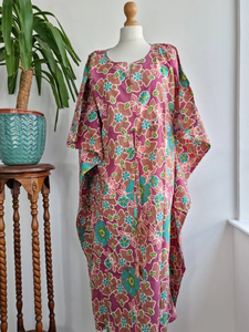 ชุดกิโมโนสำหรับคุณแม่ทำจากผ้าฝ้ายแท้พิมพ์ลายดอกไม้สวมใส่สบายระบายอากาศได้ดีสำหรับฤดูร้อนฤดูใบไม้ร่วง - Product Image 2