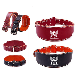 Cómodo cinturón de levantamiento de pesas de cuero de nivel de gimnasio con hebilla de Pin personalizado profesional - Product Image 1