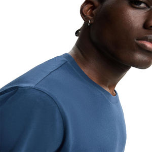 เสื้อยืดผู้ชายคุณภาพสูง ฮิปฮอป คอกลม แขนเสื้อแบบดรอปโชว์เดอร์ สตรีทแวร์ ผ้าคอตตอน 100% ทรงโอเวอร์ไซส์ แบบเรียบง่าย รับผลิตแบบ OEM - Product Image 5