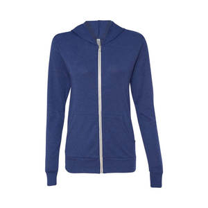 Classic Unisex Tri-Blend Hooded Full Zip Tee Tela ligera Ajuste relajado Chaqueta perfecta para todo tipo de impresión personalizada - Product Image 5