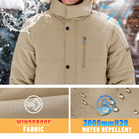 Veste Parka personnalisée de haute qualité pour hommes avec capuche en fourrure de loup Style d'hiver canadien teint et enduit sac à poussière inclus