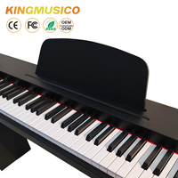 Piano Digital de 88 Teclas con Chip de Taiwán, 800 Tonos, 600 Ritmos, Audio USB, Grabación, Metrónomo, Teclado Contrapesado