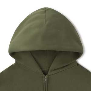 Sudadera con Capucha Unisex de Alta Calidad, Bordada, con Hombros Caídos, Talla Grande, Lavado Vintage, Cierre de Cremallera, Estilo Urbano, Transpirable, 400GSM, Estilo Francés - Product Image 4