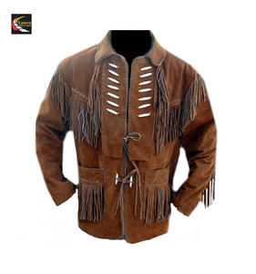 Chaqueta de cuero de ante con flecos occidentales superventas, venta al por mayor, precio directo de fábrica - Product Image 3
