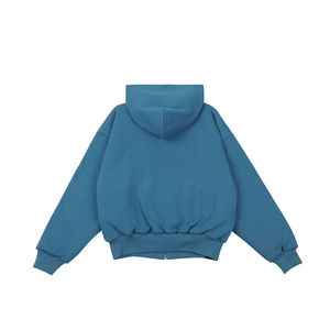 Sweat à capuche zippé avec poche latérale cachée OEM Sweat à capuche zippé en éponge française 100% coton double couche sweat à capuche vierge et uni personnalisé - Product Image 2