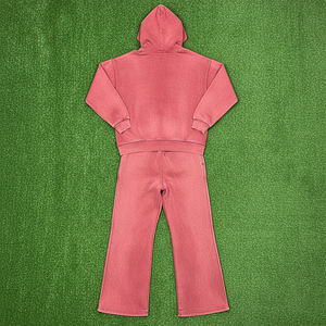 Sudadera con Capucha y Cremallera, de Algodón 100%, Ecológica, de Verano, con Encaje, Transpirable, de Hombros Caídos, con Logotipo Personalizado, Color Sólido, de Alta Calidad - Product Image 6