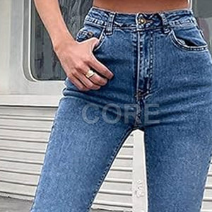 กางเกงยีนส์ขาบานของผู้หญิงกางเกงยีนส์ขาบานระบายอากาศบริการ OEM - Product Image 4