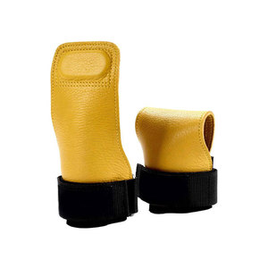 GAF Hand Grip Cowhide Leather Gymnastics Guard Palm Protectors Glove Pull Up <b>Bar</b> <b>Weight</b> <b>Lifting</b> Gloves - Product Image 1