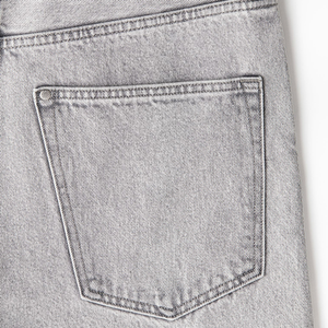 Custom Distressed Embroidery <b>Men</b> Fashion Jorts High Quality Washed Baggy Jorts Acid Wash Double Hem Denim <b>Shorts</b> - Product Image 2