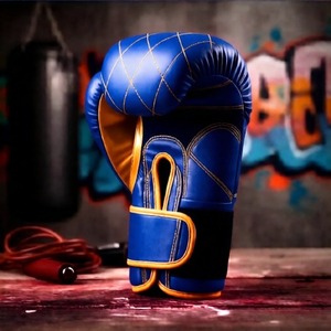 Premium Diamond Stitched Leather Training Gloves with High Density Foam Padding and Hook and Loop <b>Strap</b> for Gym and Bag Work - Product Image 4