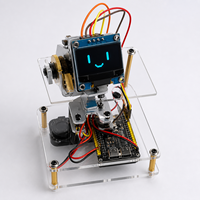 Kit de robot de bureau ESP32-S3 avec assistant vocal IA, tête rotative, écran OLED, kit de développement IoT STEM pré-testé