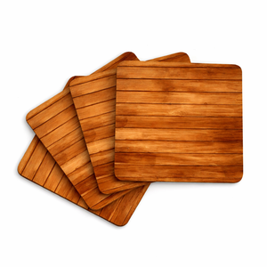 ชุดแผ่นรองแก้วไม้มะม่วงทรงสี่เหลี่ยมแบบมีร่อง |   งานฝีมือจากไม้ธรรมชาติ |   แผ่นรองแก้วเครื่องดื่มแบบเป็นมิตรกับสิ่งแวดล้อม - Product Image 1