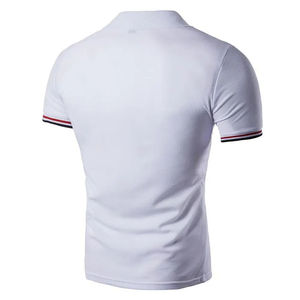 Chemises de golf de haute qualité 2026 pour hommes, blanches, respirantes, en coton, avec broderie personnalisée, manches courtes - Product Image 6