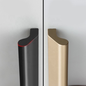 Hiện đại Matt đen vàng Nhôm Nhà bếp ngăn kéo tủ kéo đồ nội thất tủ quần áo xử lý tủ quần áo phòng ngủ sống bên ngoài ngoài trời - Product Image 2