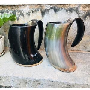 Rustique Fait À La Main Viking Animal Religieux Écologique Corne À Boire Tasse avec Matière Organique En Gros - Product Image 5