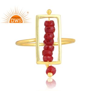 Anillo apilable de plata de ley con gema de rubí natural, joyería personalizada - Product Image 2