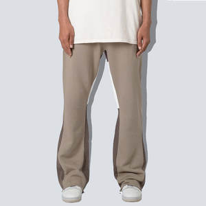 Pantalones deportivos Acampanados para hombre de alta calidad, logotipo personalizado, lona ligera, Patchwork, elástico, acampanado, diseño apilado, estilo informal - Product Image 2