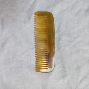 Peine de barba de cuerno de búfalo natural hecho a mano antiestático, tamaño de bolsillo, ecológico - Product Image 5