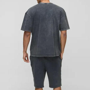 Conjunto de Camiseta de Manga Corta y Pantalones Cortos Estampados para Hombre, 2 Piezas, Chándal Informal Holgado de Primavera, 100% Algodón de Secado Rápido - Product Image 3
