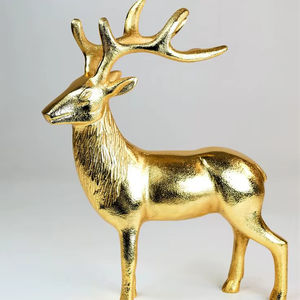 Centre de Table Décor Renne en Métal de Forme Moderne pour Appartements de Luxe, Salons Contemporains et Décorations d'Hiver - Product Image 1