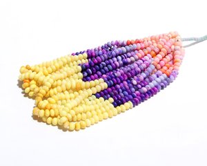 Pink Purple Yellow Opal <b>Candy</b> Beads Smooth Multicolor Gemstone Strand for Bracelet <b>Necklace</b> Jewelry Making Pastel Beads Trend - Product Image 3