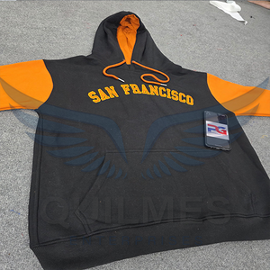 Sudadera Clásica de Invierno de San Francisco, Color Negro y Naranja, Bordado Frontal con Logotipo Personalizado, Servicio OEM de Forro Polar - Product Image 4
