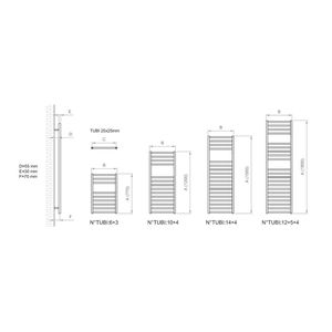 Acabado cromado pulido Forma cuadrada Baño Calefacción Toalla Radiador Medidas... - Product Image 3