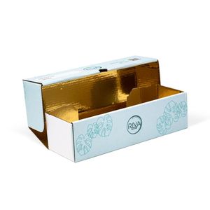 Caja de Madera Personalizada Mod. MIKADO Interior Dorado 22x7x6 Cm - Product Image 5