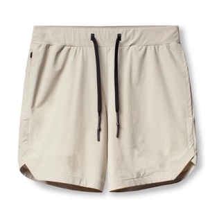 2025 nuevos pantalones cortos deportivos informales para hombres 100% poliéster patrón sólido teñido liso antiarrugas impresión Digital DDP envío - Product Image 1